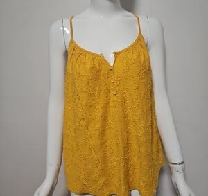 Anthropologie Yellow Buttoned Relaxed Camisole